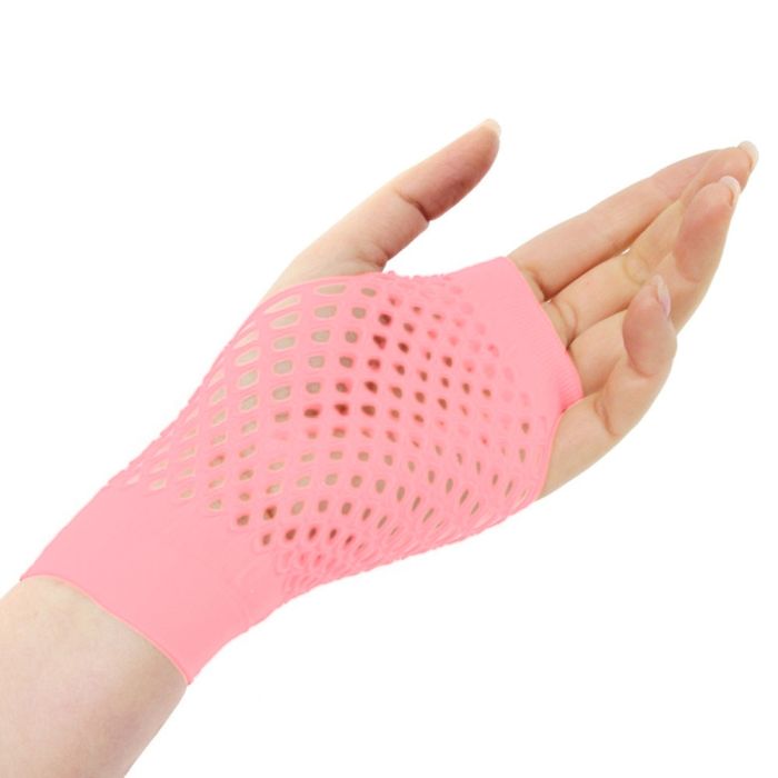 Fishnet Gloves - Light Pink