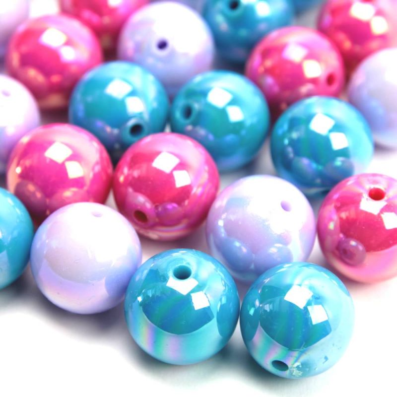 Round Beads - AB Coloured Pearls (Pack of 24) | House of Adorn