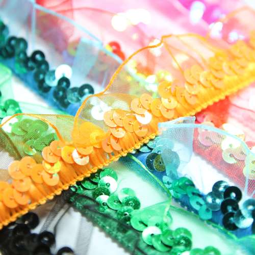 3/4 Stretch Elastic Band Sequin Trim